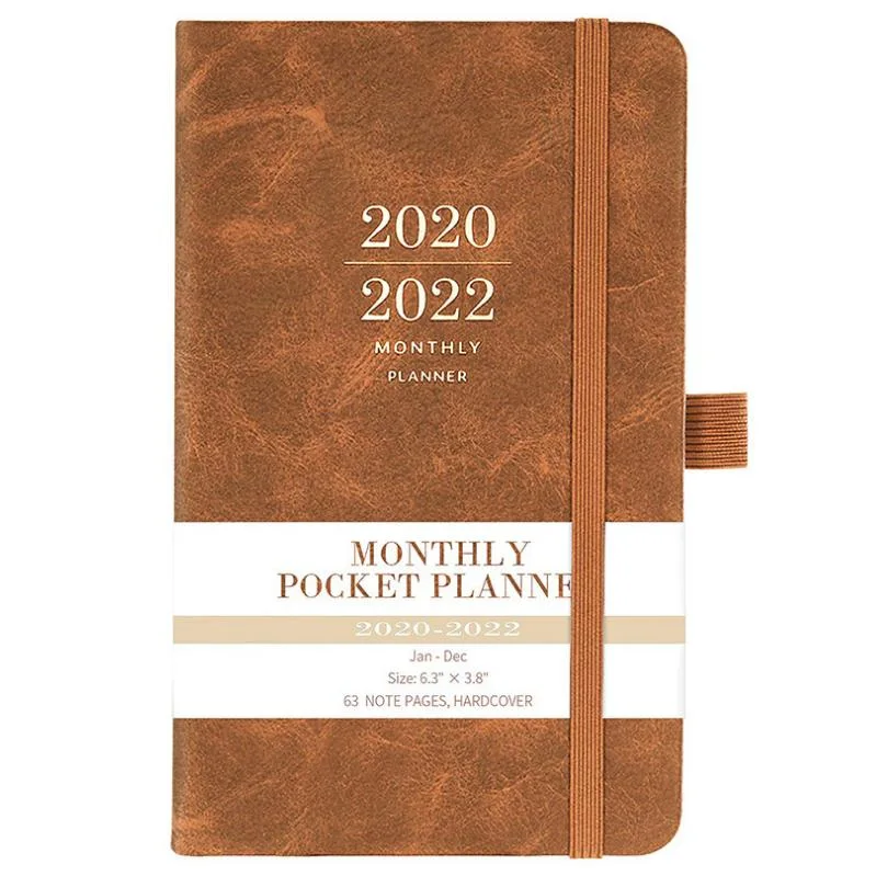 2022 Custom Luxury Hardcover A6 Agenda Monthly Diary Notebooks Wedding Planners with Pen Holder